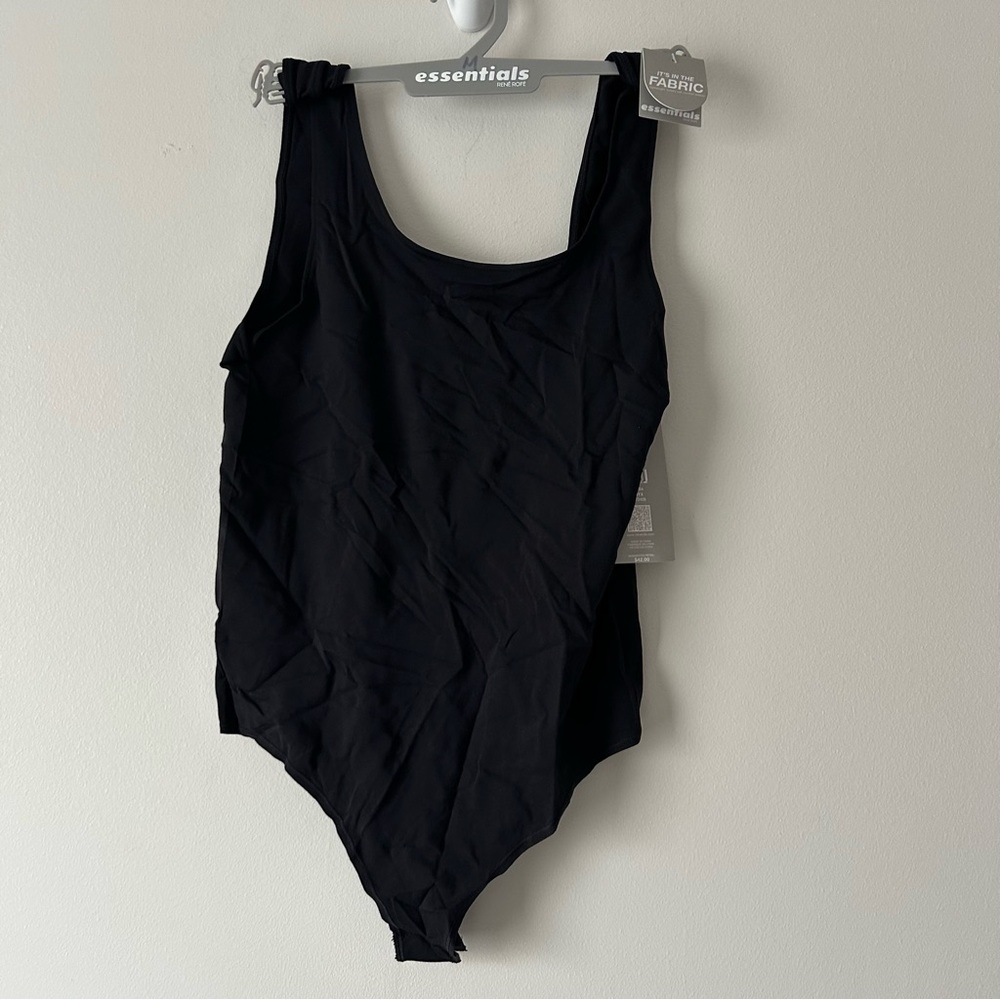 Essential by Rene Rafe black seamless second skin bodysuit M